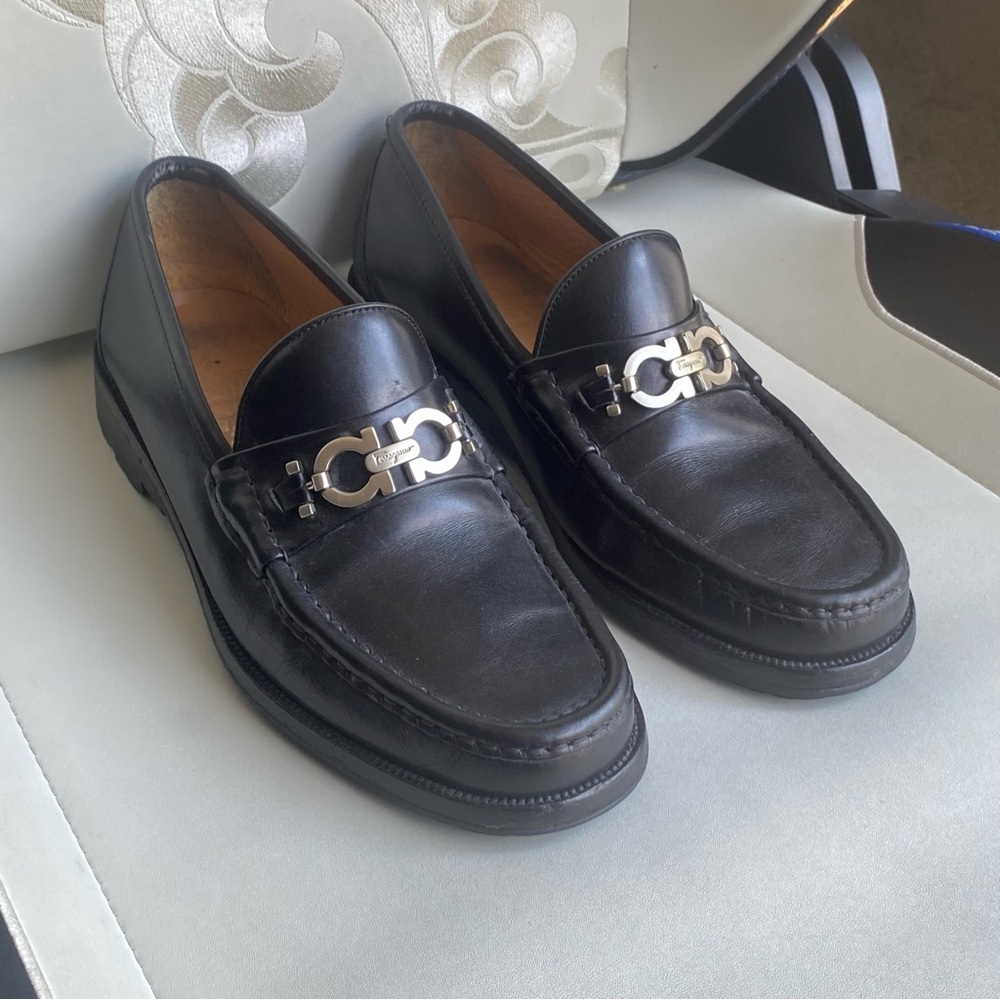 Salvatore Ferragamo David Gacini Bit Leather Loafers